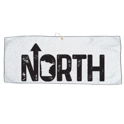 Minnesota Up North State Map Pride Gift Large Microfiber Waffle Golf Towel