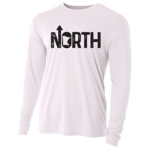 Minnesota Up North State Map Pride Gift Cooling Performance Long Sleeve Crew