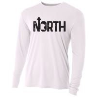 Minnesota Up North State Map Pride Gift Cooling Performance Long Sleeve Crew