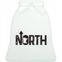 Minnesota Up North State Map Pride Gift Ceramic Bell Ornament