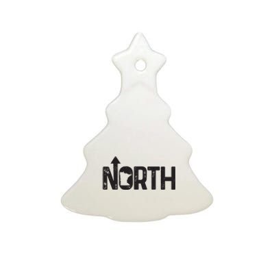 Minnesota Up North State Map Pride Gift Ceramic Tree Ornament