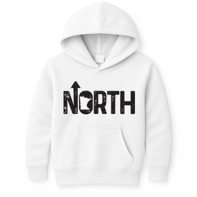Minnesota Up North State Map Pride Gift Kids Hoodie
