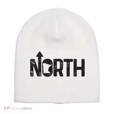 Minnesota Up North State Map Pride Gift Short Acrylic Beanie