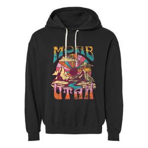 Moab Utah Nature Hiking Mountains Outdoors Garment-Dyed Fleece Hoodie