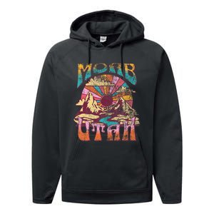 Moab Utah Nature Hiking Mountains Outdoors Performance Fleece Hoodie