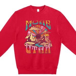 Moab Utah Nature Hiking Mountains Outdoors Premium Crewneck Sweatshirt