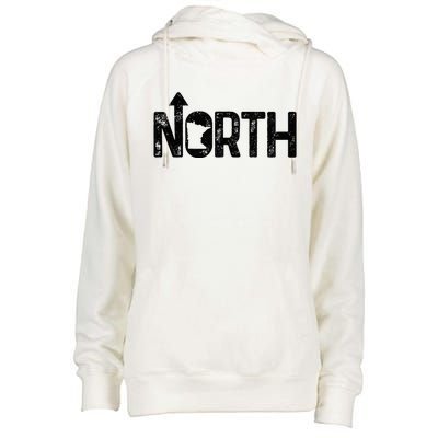 Minnesota Up North State Map Pride Womens Funnel Neck Pullover Hood