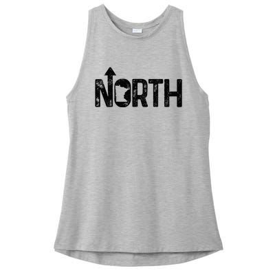 Minnesota Up North State Map Pride Ladies PosiCharge Tri-Blend Wicking Tank