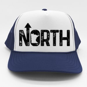 Minnesota Up North State Map Pride Trucker Hat