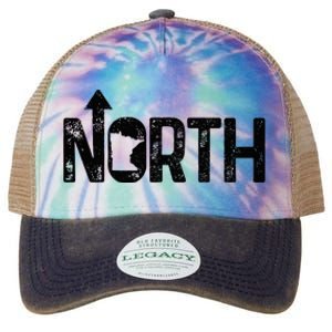 Minnesota Up North State Map Pride Legacy Tie Dye Trucker Hat