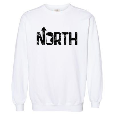 Minnesota Up North State Map Pride Garment-Dyed Sweatshirt