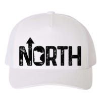 Minnesota Up North State Map Pride Yupoong Adult 5-Panel Trucker Hat