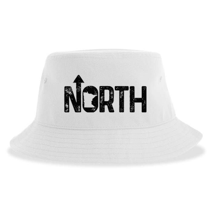 Minnesota Up North State Map Pride Sustainable Bucket Hat