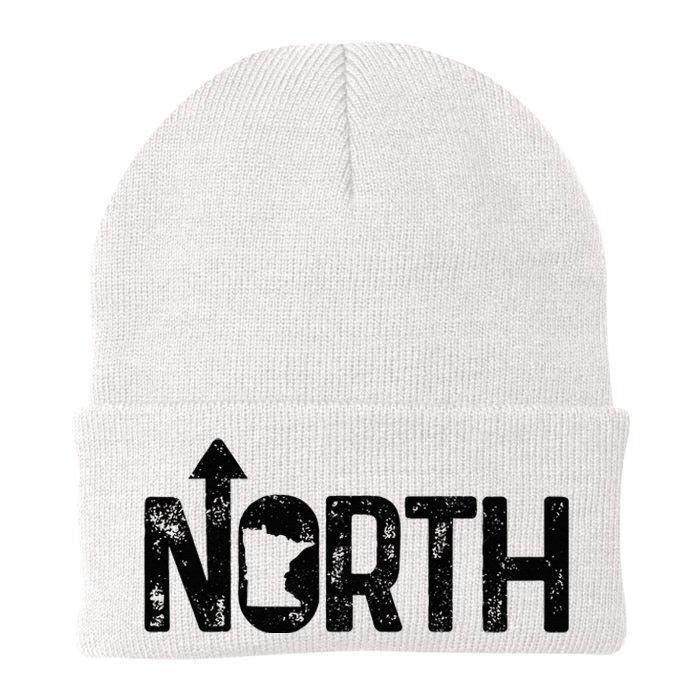 Minnesota Up North State Map Pride Knit Cap Winter Beanie