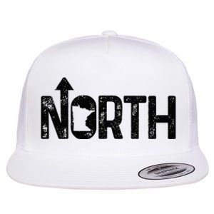 Minnesota Up North State Map Pride Flat Bill Trucker Hat