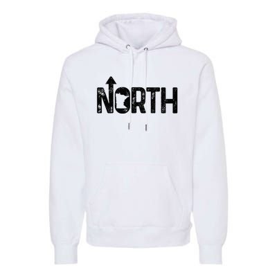 Minnesota Up North State Map Pride Premium Hoodie