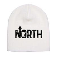 Minnesota Up North State Map Pride Short Acrylic Beanie