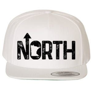 Minnesota Up North State Map Pride Wool Snapback Cap