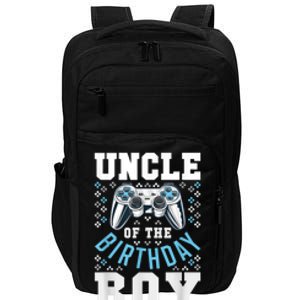 Men Uncle Of The Birthday Boy Matching Video Gamer Birthday Impact Tech Backpack