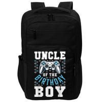 Men Uncle Of The Birthday Boy Matching Video Gamer Birthday Impact Tech Backpack