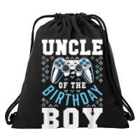 Men Uncle Of The Birthday Boy Matching Video Gamer Birthday Drawstring Bag