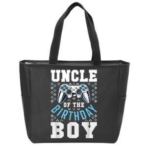 Men Uncle Of The Birthday Boy Matching Video Gamer Birthday Zip Tote Bag