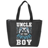 Men Uncle Of The Birthday Boy Matching Video Gamer Birthday Zip Tote Bag