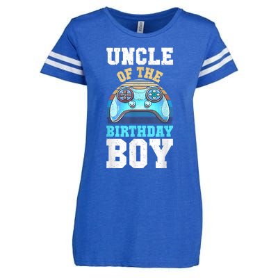 Men Uncle Of The Birthday Boy Matching Video Gamer Birthday Enza Ladies Jersey Football T-Shirt