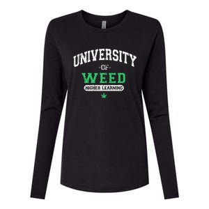 Marijuana U.N.I.V.E.R.S.I.T.Y Of Weed Womens Cotton Relaxed Long Sleeve T-Shirt