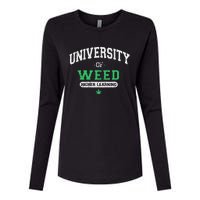 Marijuana U.N.I.V.E.R.S.I.T.Y Of Weed Womens Cotton Relaxed Long Sleeve T-Shirt