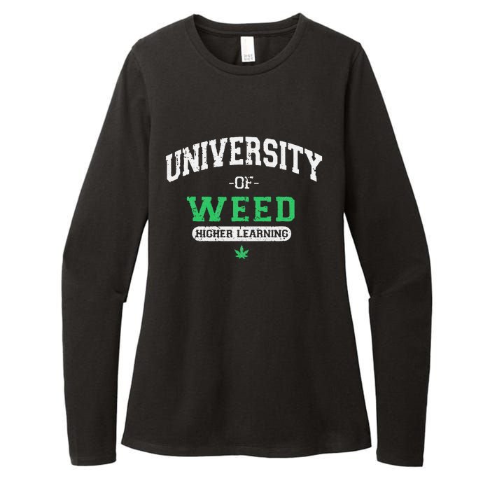 Marijuana U.N.I.V.E.R.S.I.T.Y Of Weed Womens CVC Long Sleeve Shirt