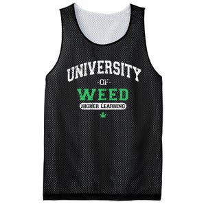 Marijuana U.N.I.V.E.R.S.I.T.Y Of Weed Mesh Reversible Basketball Jersey Tank