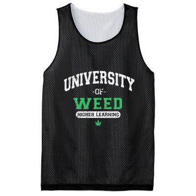 Marijuana U.N.I.V.E.R.S.I.T.Y Of Weed Mesh Reversible Basketball Jersey Tank