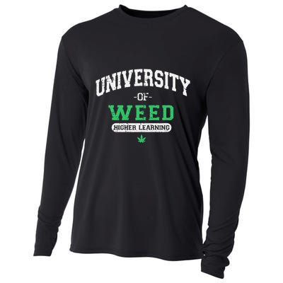 Marijuana U.N.I.V.E.R.S.I.T.Y Of Weed Cooling Performance Long Sleeve Crew
