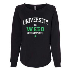 Marijuana U.N.I.V.E.R.S.I.T.Y Of Weed Womens California Wash Sweatshirt