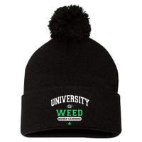 Marijuana U.N.I.V.E.R.S.I.T.Y Of Weed Pom Pom 12in Knit Beanie
