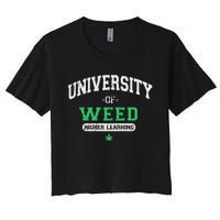 Marijuana U.N.I.V.E.R.S.I.T.Y Of Weed Women's Crop Top Tee