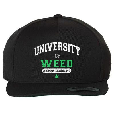 Marijuana U.N.I.V.E.R.S.I.T.Y Of Weed Wool Snapback Cap