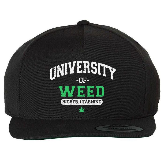 Marijuana U.N.I.V.E.R.S.I.T.Y Of Weed Wool Snapback Cap