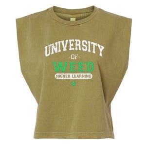 Marijuana U.N.I.V.E.R.S.I.T.Y Of Weed Garment-Dyed Women's Muscle Tee