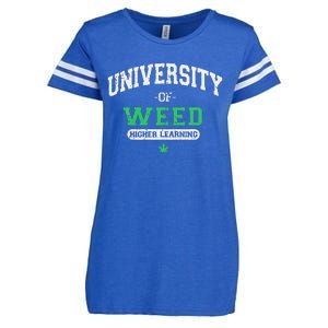 Marijuana U.N.I.V.E.R.S.I.T.Y Of Weed Enza Ladies Jersey Football T-Shirt