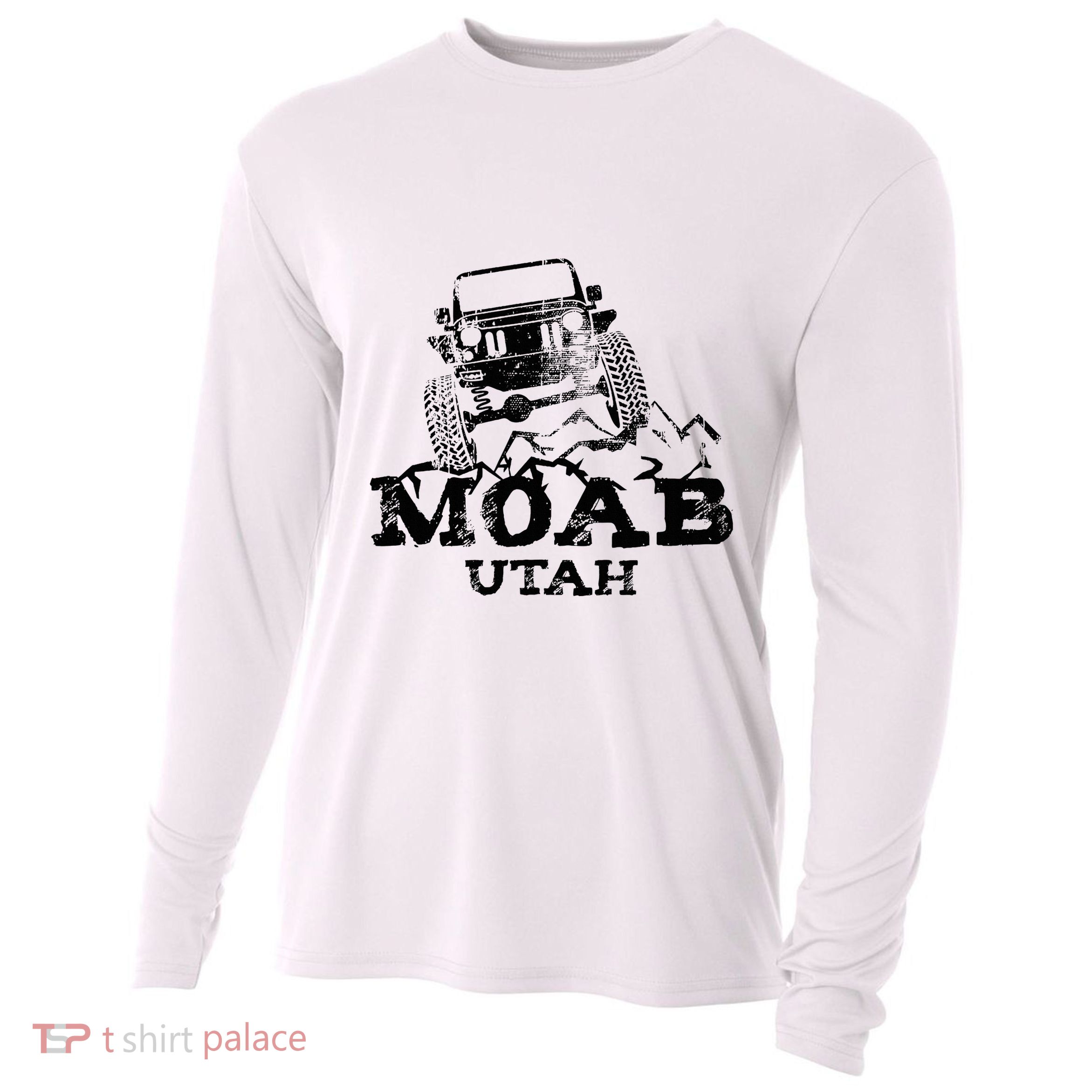 Moab Utah Off Roading Cooling Performance Long Sleeve Crew
