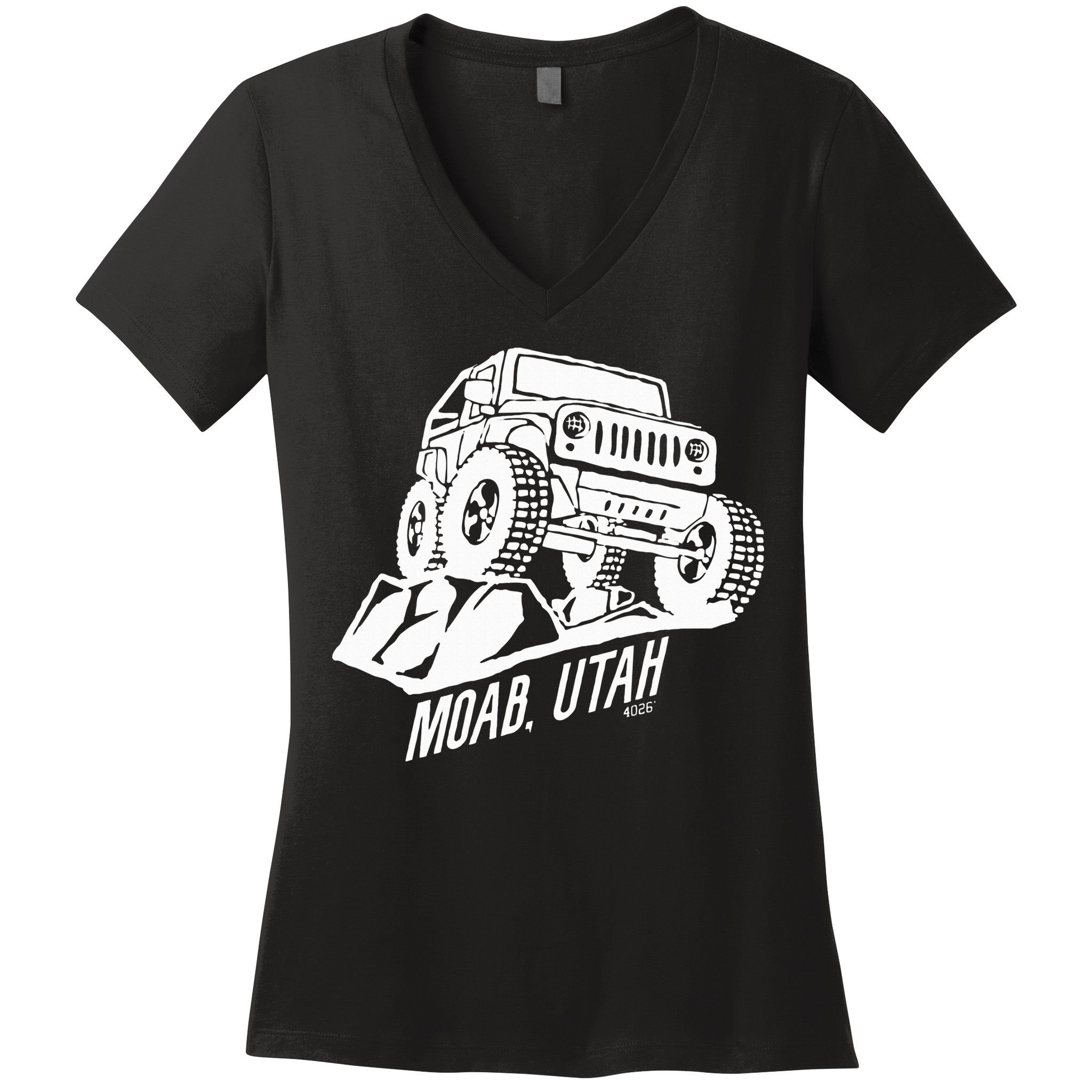Moab Utah Off Road Desert Adventure Women's V-Neck T-Shirt