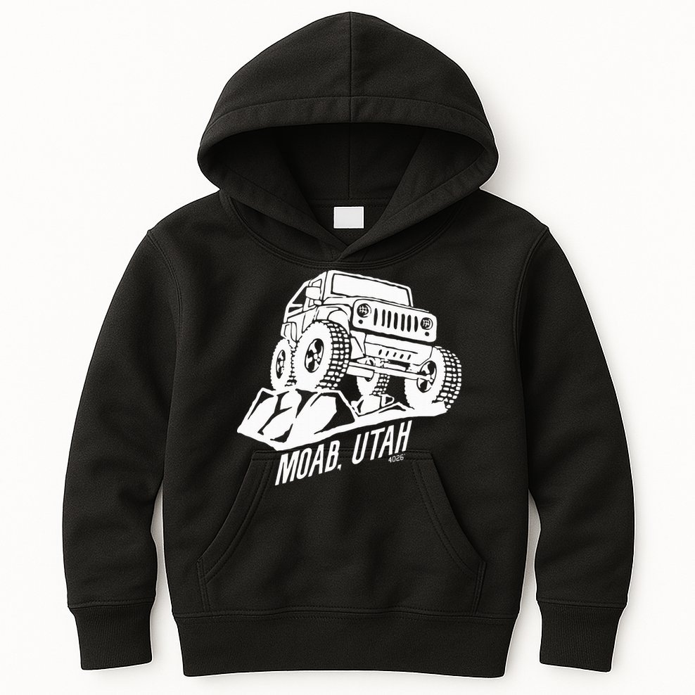 Moab Utah Off Road Desert Adventure Kids Hoodie