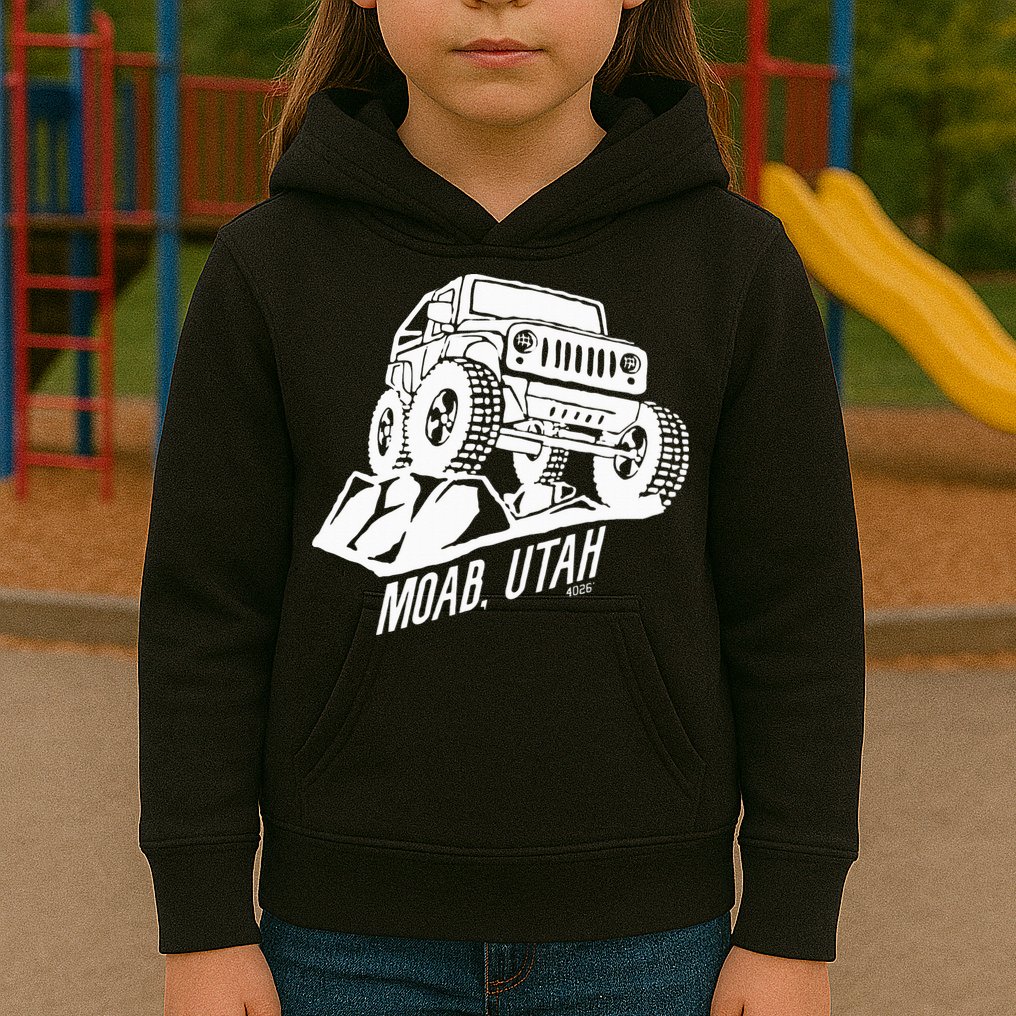 Moab Utah Off Road Desert Adventure Kids Hoodie