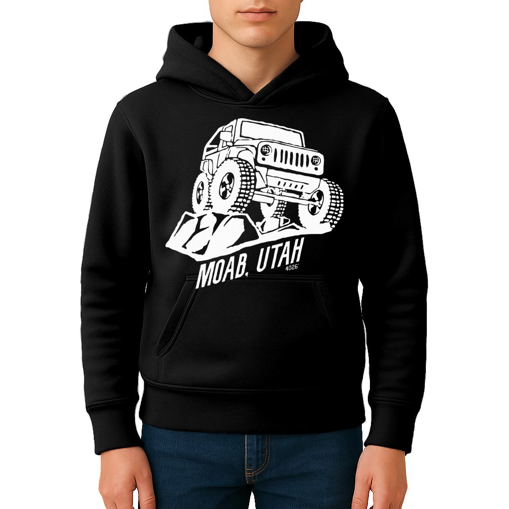 Moab Utah Off Road Desert Adventure Kids Hoodie