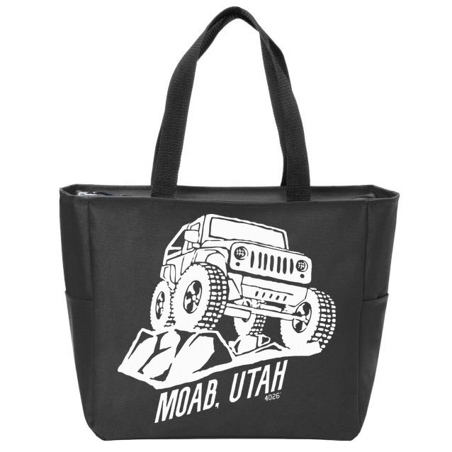 Moab Utah Off Road Desert Adventure Zip Tote Bag