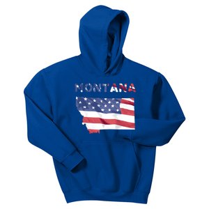 Montana Usa Proud United States America Patriot Flag Mt Us Cute Gift Kids Hoodie