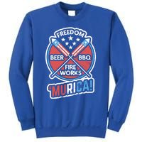 Murica Usa Patriotic 4th Of July Fireworks Bbq Beer Freedom Gift Sweatshirt