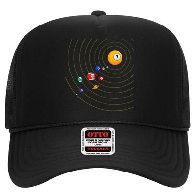 My Universe Pool Billiard High Crown Mesh Back Trucker Hat